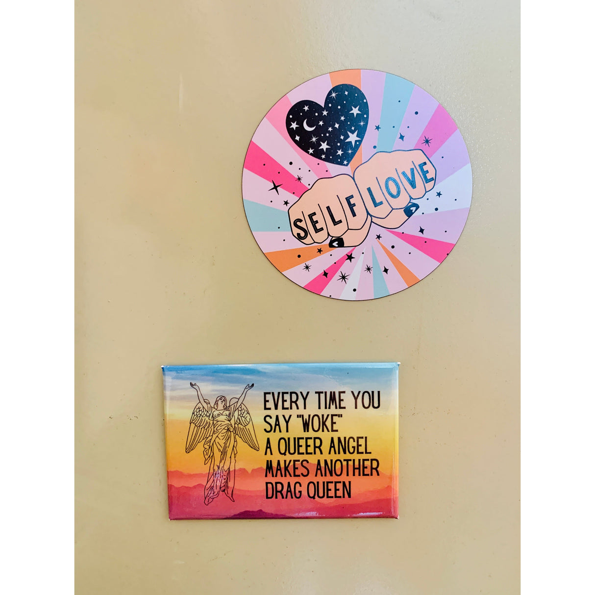 Self Love Illustrated Flexible Magnet in Cosmic Pastels by The Bullish Store