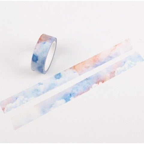 Serene Skies Washi Decorative Masking Tape in Pastel Cloud | Gift Wrapping and Craft Tape by The Bullish Store