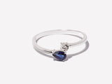 Serpentine Sapphire Silver Ring by Little Sky Stone