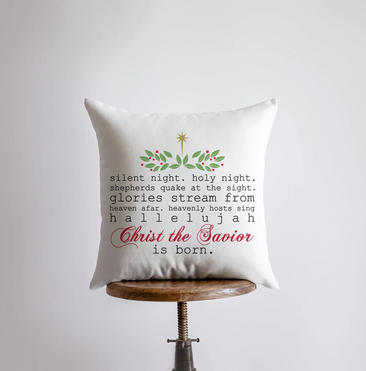 Silent Night | Merry Christmas | Throw Pillow | Christmas Pillow | Home Decor | Christmas Décor | Christmas tree | Christmas Gifts by UniikPillows