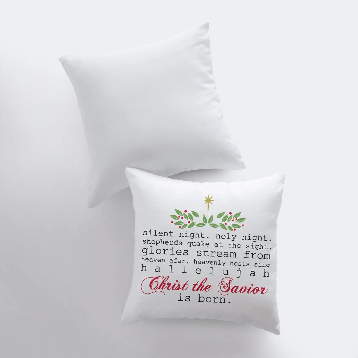 Silent Night | Merry Christmas | Throw Pillow | Christmas Pillow | Home Decor | Christmas Décor | Christmas tree | Christmas Gifts by UniikPillows