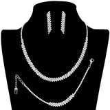 3PCS Rhinestone Pave Jewelry Set by Madeline Love