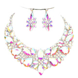 Elegant Multi Stone Evening Necklace Earrings Set by Madeline Love