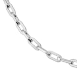 Silver Double Medium & Elongated Link Chain Necklace by eklexic jewelry