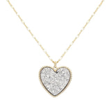 Druzy Heart Pendant Necklace by Madeline Love