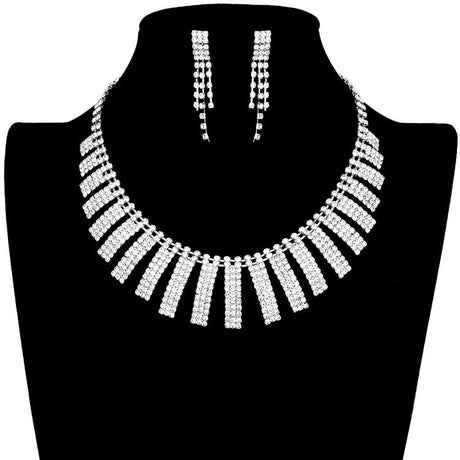 Fashionable Rhinestone Pave Collar Necklace by Madeline Love