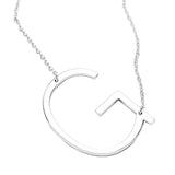 G  Monogram Metal Pendant Necklace by Madeline Love