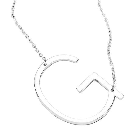 G  Monogram Metal Pendant Necklace by Madeline Love