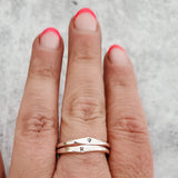 Sterling Silver Initial Stacking Ring by Salt and Sparkle