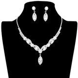 Marquise Stone Accented Rhinestone Necklace by Madeline Love