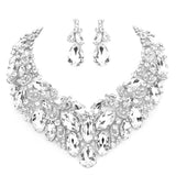 Marquise Stone Cluster Accented Evening Necklace by Madeline Love