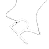 R Monogram Metal Pendant Necklace by Madeline Love