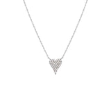 Pave CZ Elongated Heart Necklace by By Adina Eden