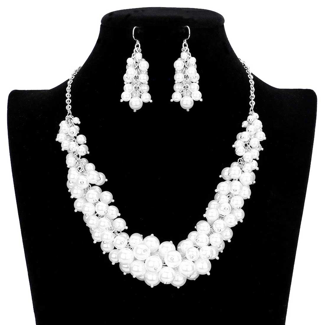 Pearl Cluster Necklace by Madeline Love