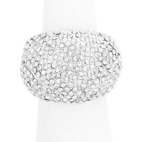 Rhinestone Pave Stretch Ring by Madeline Love