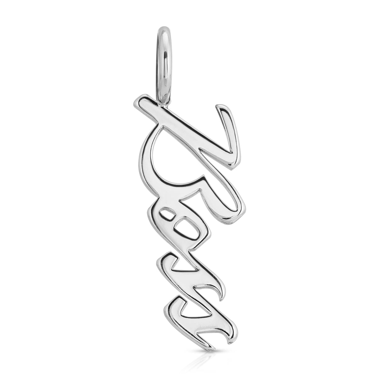 Silver Script Pendant Boss by eklexic jewelry