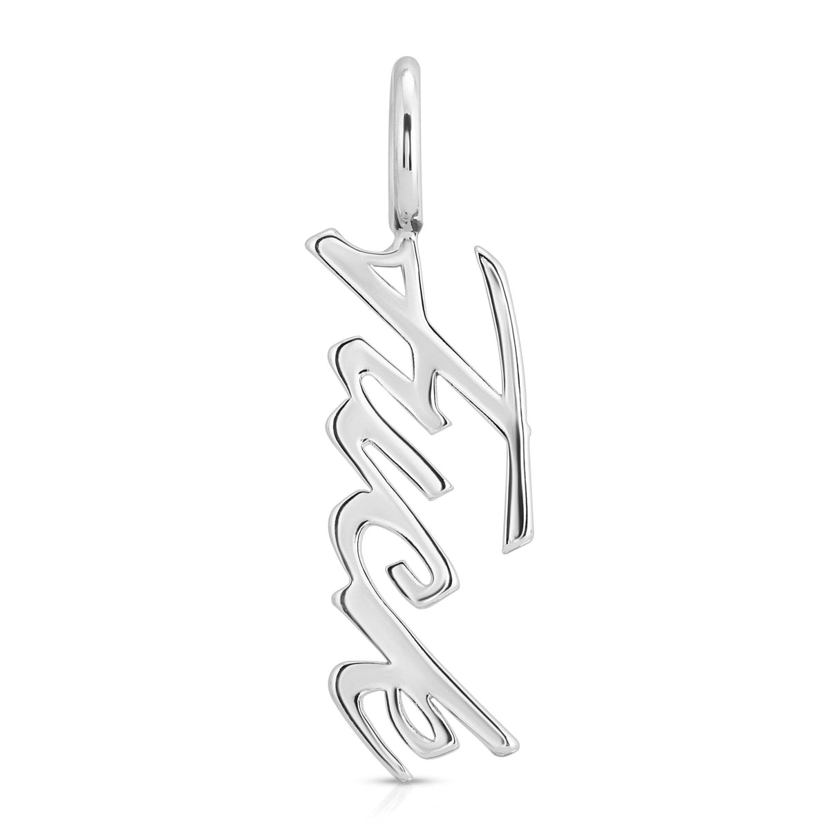 Silver Script Pendant Fuck by eklexic jewelry