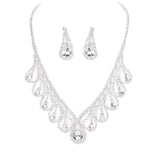 Teardrop Crystal Rhinestone Collar Necklace by Madeline Love