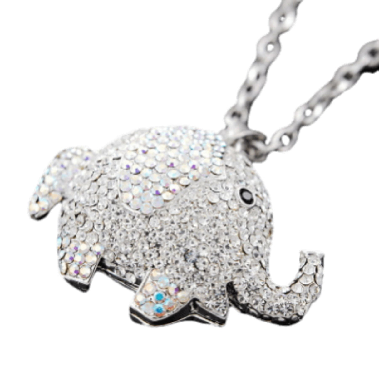 Studded Elephant Pendant Necklace by BeyondEnvy