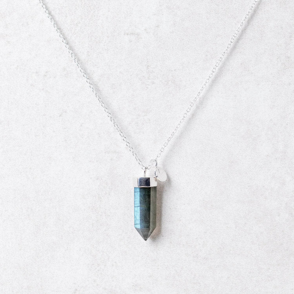 Labradorite Crystal Point Necklace by Tiny Rituals