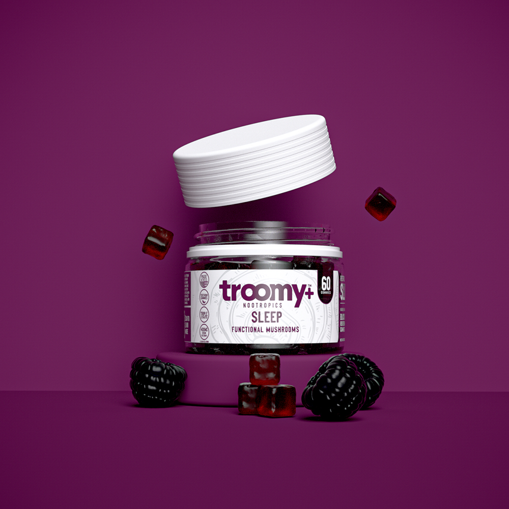 Sleep: Reishi + Melatonin Gummies by Troomy Nootropics