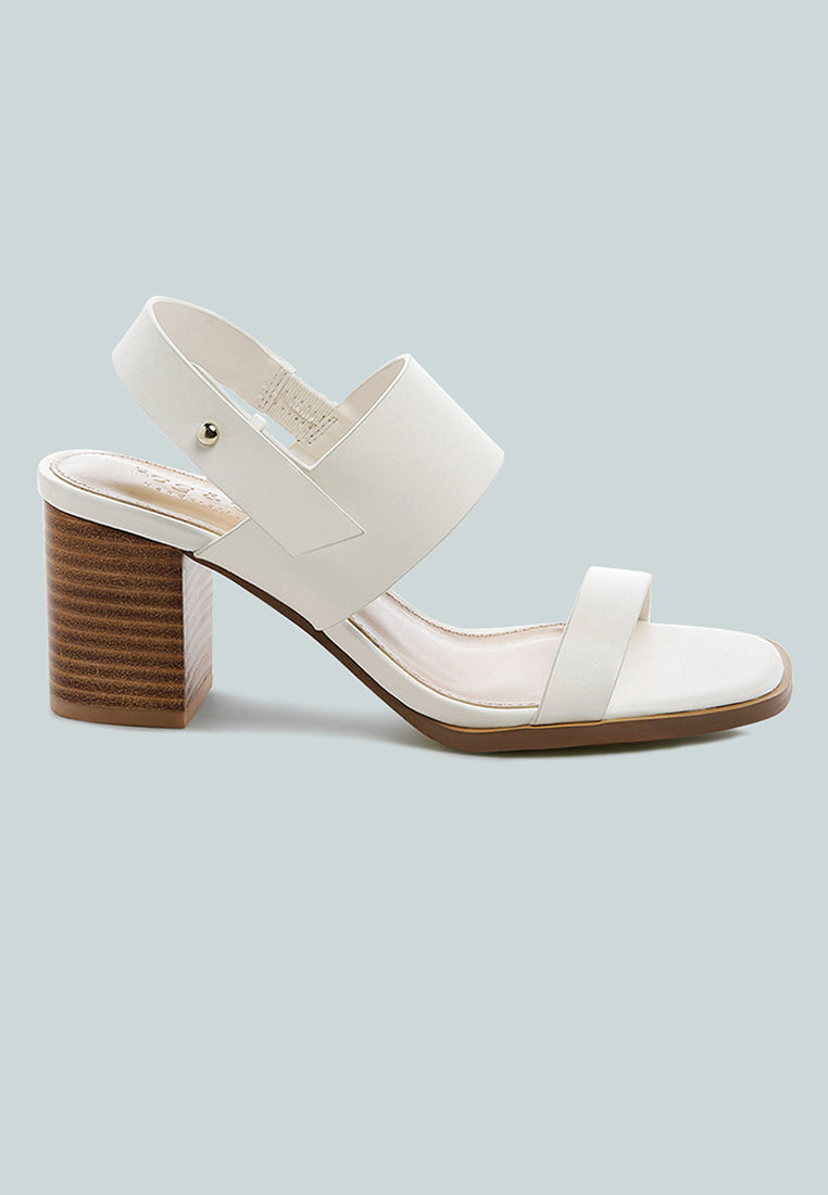 gertude slingback block heel leather sandal by London Rag