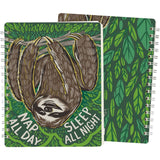 Sloth Nap All Day Sleep All Night Spiral Notebook | 120 Lined Pages | 9" x 7" by The Bullish Store