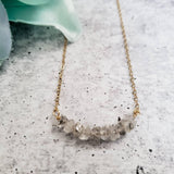 Smokey Herkimer Diamond Bar Necklace by Salt and Sparkle