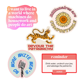 Snarky Feminist Vinyl Stickers | Weatherproof Water Bottle Decals | 5 Pack by The Bullish Store