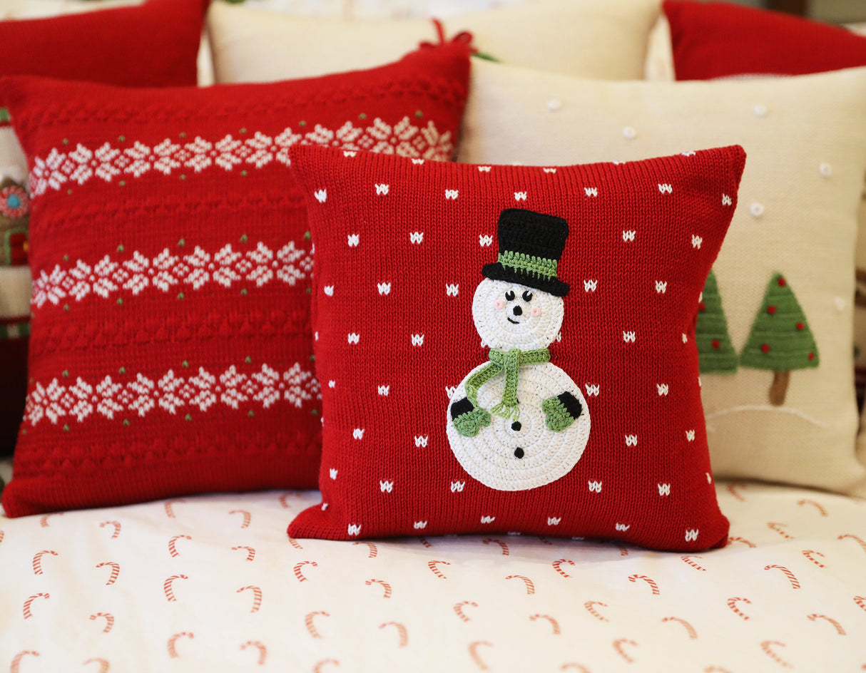 Snowman 10" Pillow by Melange Collection