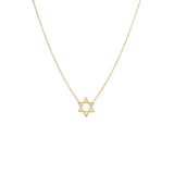 Solid Star of David Necklace 14K by By Adina Eden