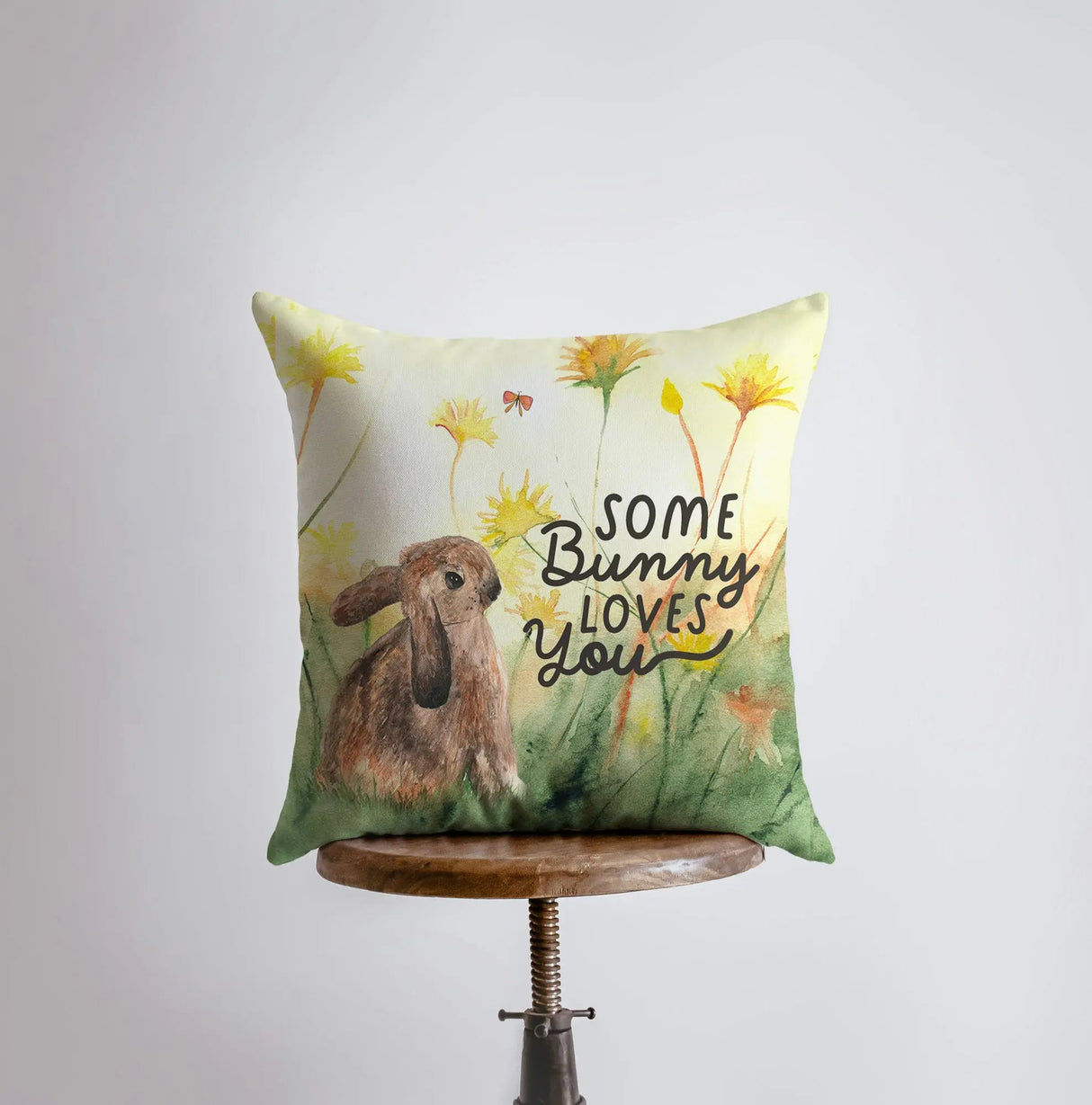 Some Bunny Loves You | Pillow | Throw Pillow | Home Decor | Love Pillow | Rustic Home Decor | Tiny House Decor | Lumbar Pillow by UniikPillows