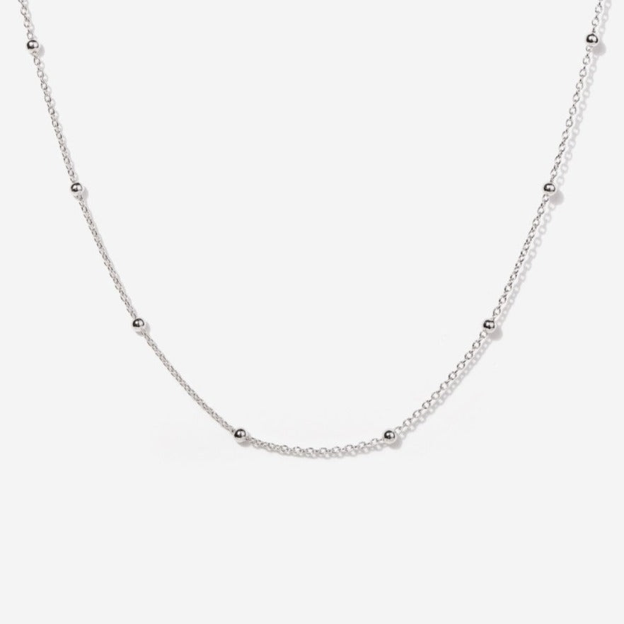 Sphere Silver Necklace by Little Sky Stone