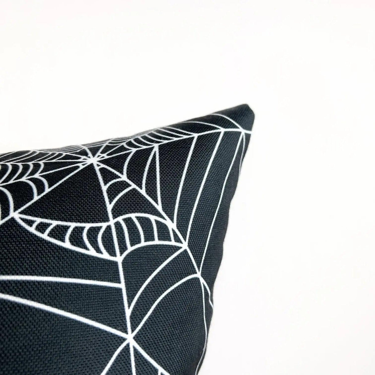 SpiderWeb Black Pillow Cover | Fall Décor | Halloween Pillows | Halloween Décor | Fall Throw Pillows | Cute Throw Pillows by UniikPillows - Vysn