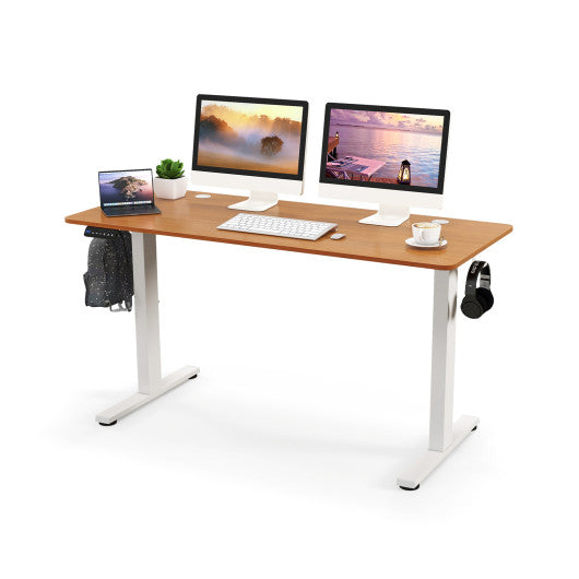 55 x 24 Inches Sit Stand Home Office Desk with 3 Memory Height Settings-Natural