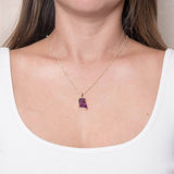 Amethyst Raw Crystal Necklace by Tiny Rituals