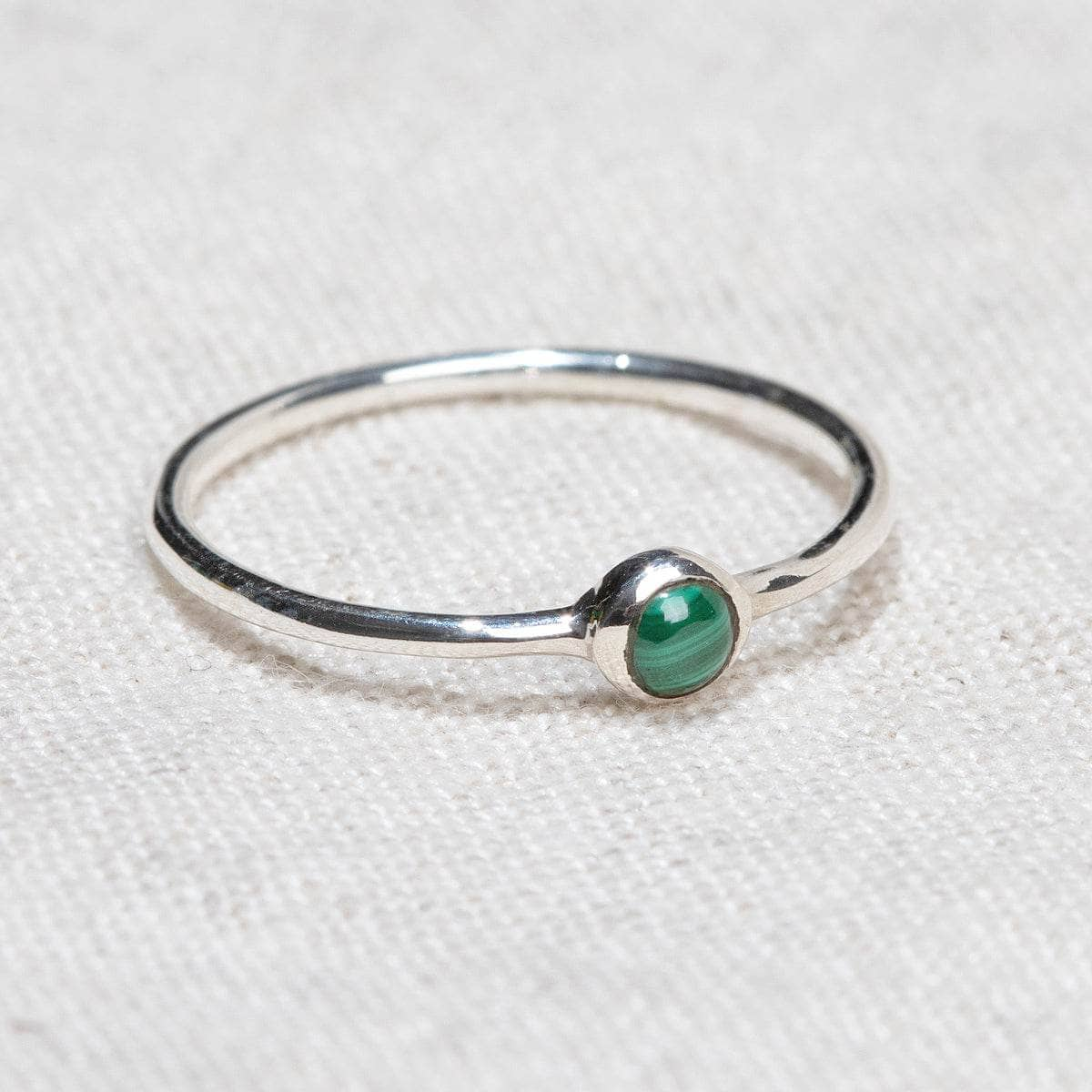 Genuine Malachite Silver, Gold or Rose Gold Ring by Tiny Rituals