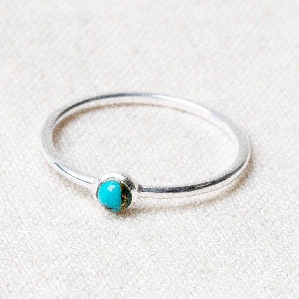 Natural Genuine Turquoise Silver or Gold Ring by Tiny Rituals