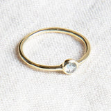 Blue Topaz Silver or Gold  Ring by Tiny Rituals