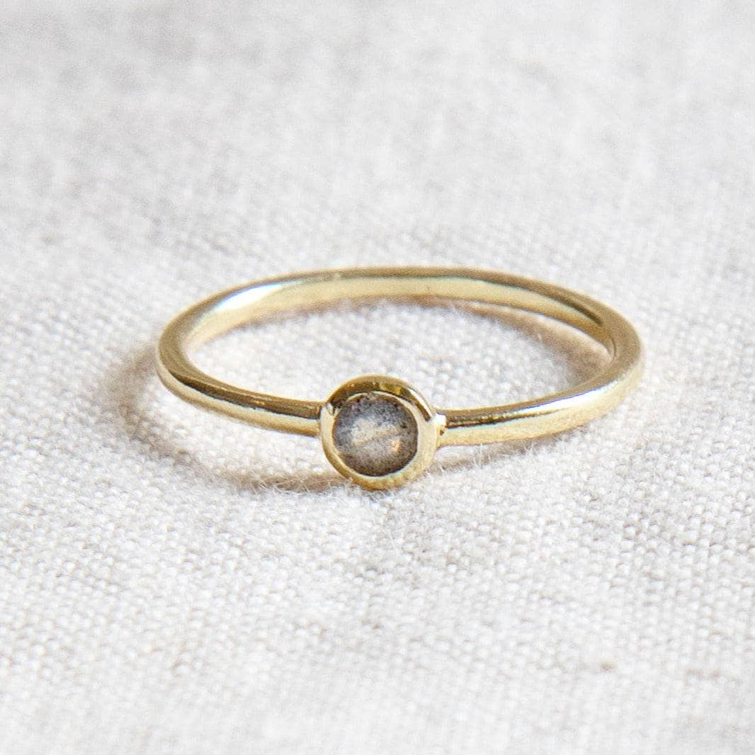 Labradorite Silver or Gold Ring by Tiny Rituals