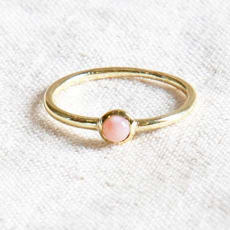 Pink Opal Silver or Gold Ring by Tiny Rituals