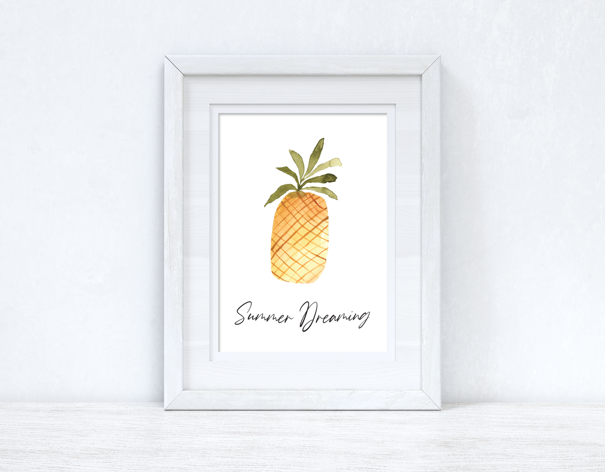 Summer Dreaming Pineapple Summer Seasonal Wall Home Decor Print by WinsterCreations™ Official Store