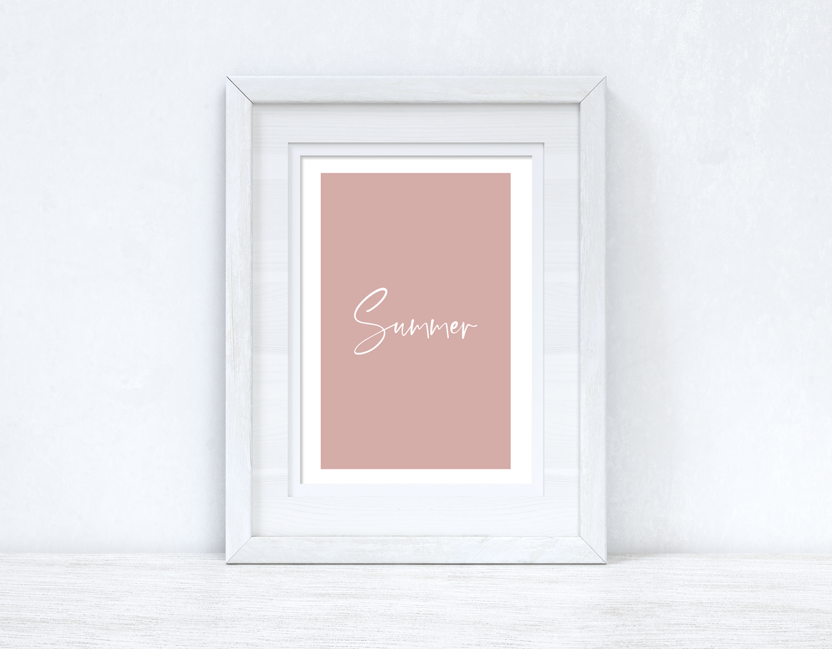 Summer Nude Pink Summer Seasonal Wall Home Decor Print by WinsterCreations™ Official Store