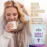 Super 7 Mushroom Extract Powder (8 oz) by La Republica Superfoods