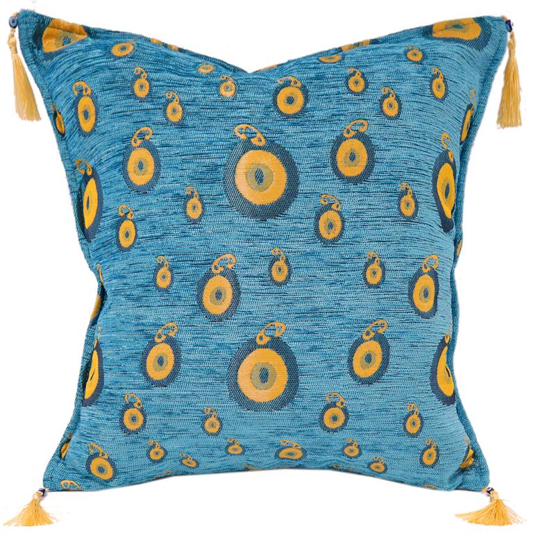 Starry Night Glory Chenille Decorative Turkish Pillow by Bareens Designer Rugs