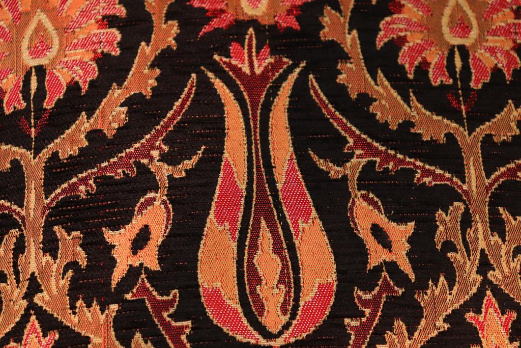 Suzani Tulip Chenille Turkish Decorative Pillow by Bareens Designer Rugs