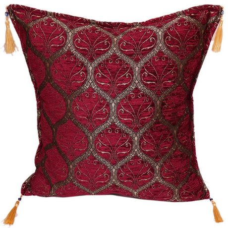 Trellis Myrtus Chenille Decorative Contemporary Turkish Pillow by Bareens Designer Rugs