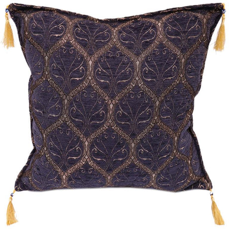 Trellis Myrtus Chenille Decorative Contemporary Turkish Pillow by Bareens Designer Rugs