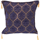 Trellis Myrtus Chenille Decorative Contemporary Turkish Pillow by Bareens Designer Rugs