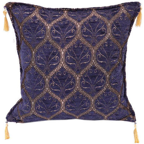 Trellis Myrtus Chenille Decorative Contemporary Turkish Pillow by Bareens Designer Rugs